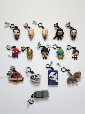 Retro TV Movies Figural Bag Clip Lot 15 Indiana Jones Jurassic Star Wars + More 