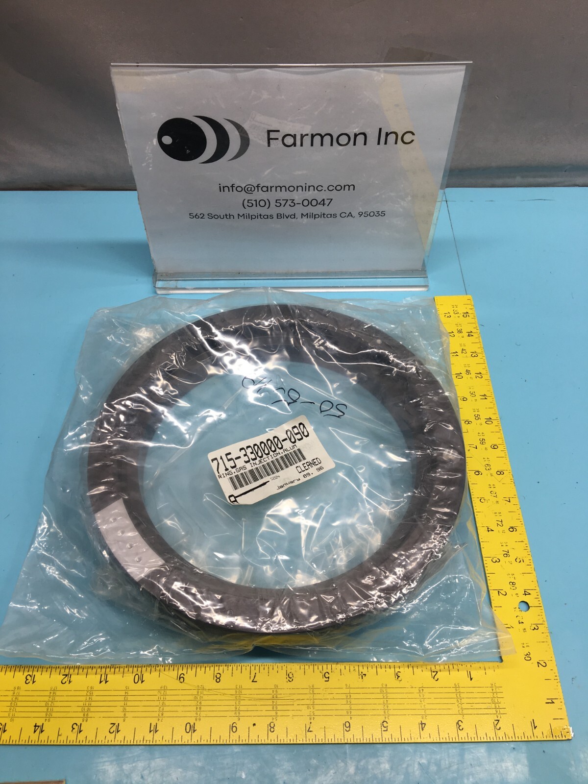 LAM 715-330000-090 RING , GAS INJECTION , ALUMINUM, 155927