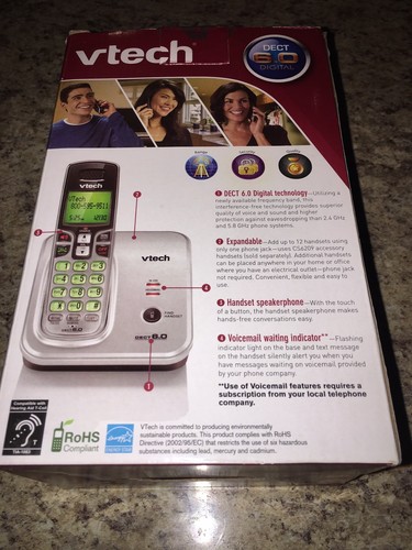 vetch CS6219 dect6.0 cordless expandable 12 Cordless Phone System With Caller ID