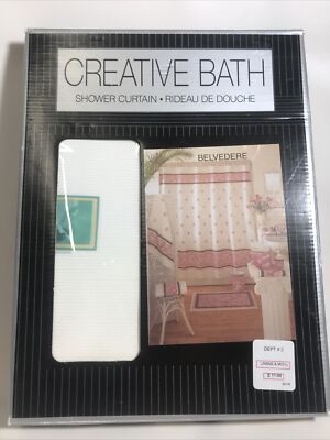 Vintage Shower Curtain Creative Bath Belvedere In Color Jade Greek Key