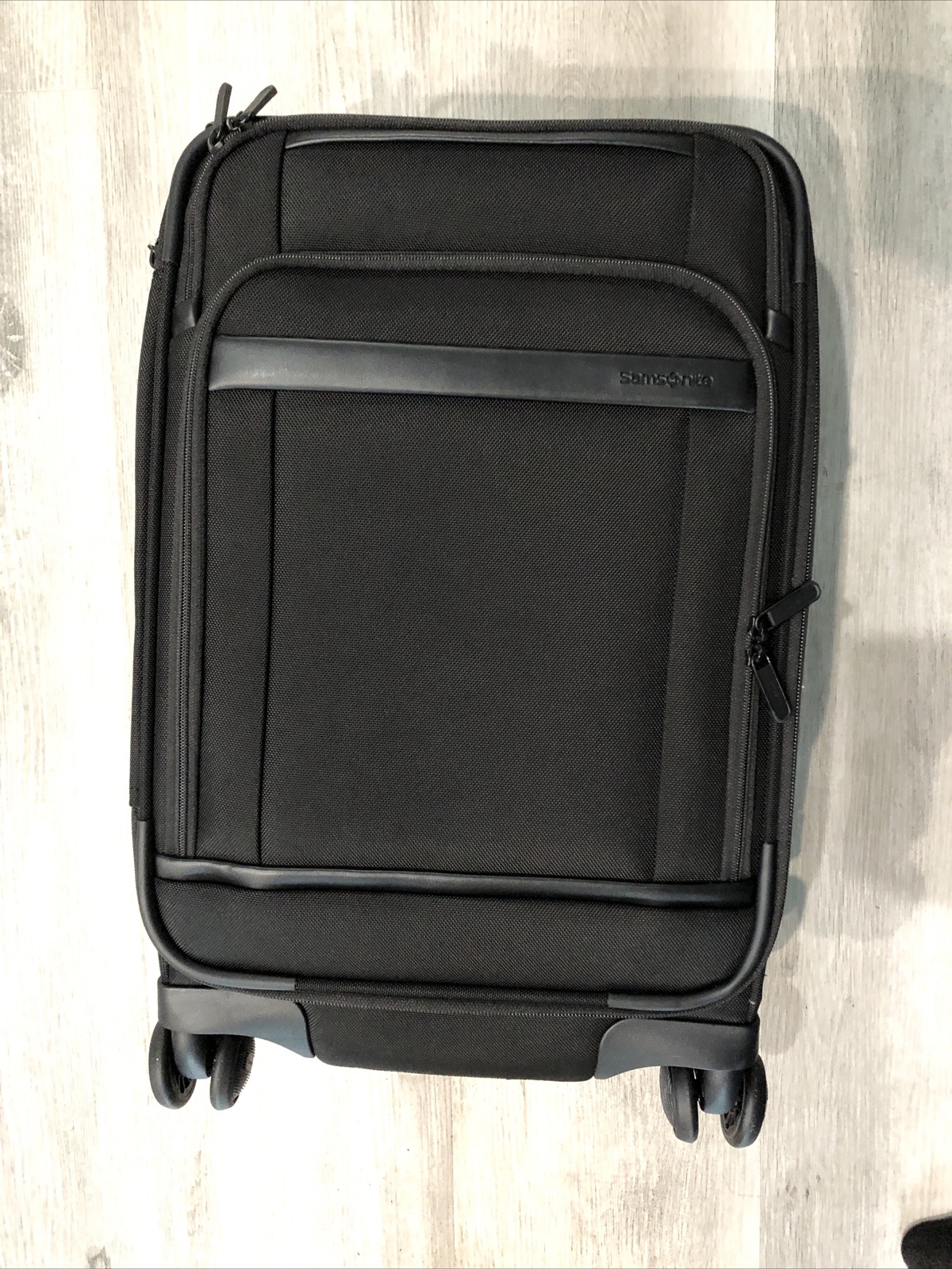 W/ Spinner Wheels Black + Toiletry Bag