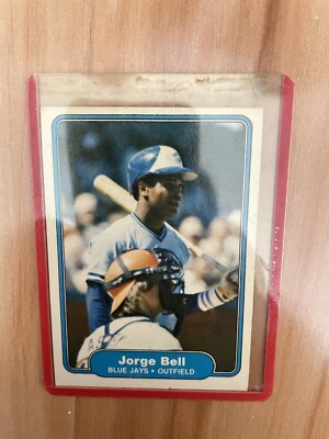 1982 fleer jorge bell rookie card Toronto blue jays legend baseball MLB