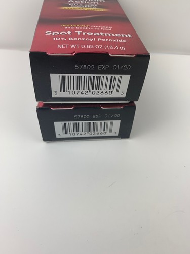 Lot Of 2 Oxy Maximum Action Spot Treatment TINTED  0.65 Ounce NIB Exp 01/2020