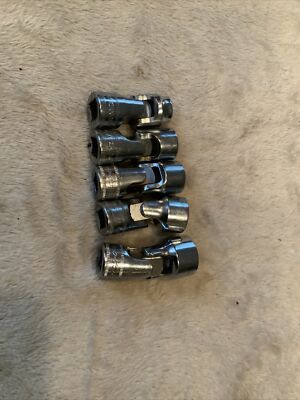 snap on 5pc swivel socket set .3/8  drive, 6 point 10,13,14,15,17mm .a