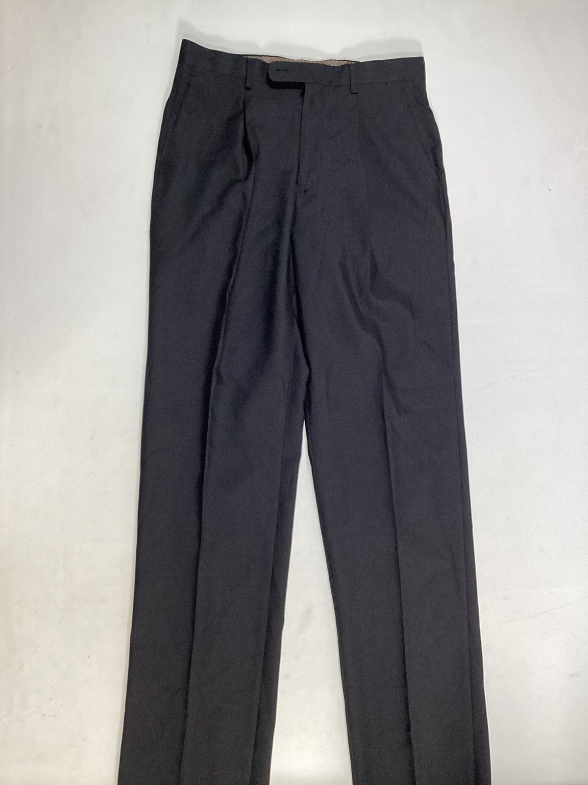 Mens Angelo Rossi Black Flat Front Dress Pants 30W NEW