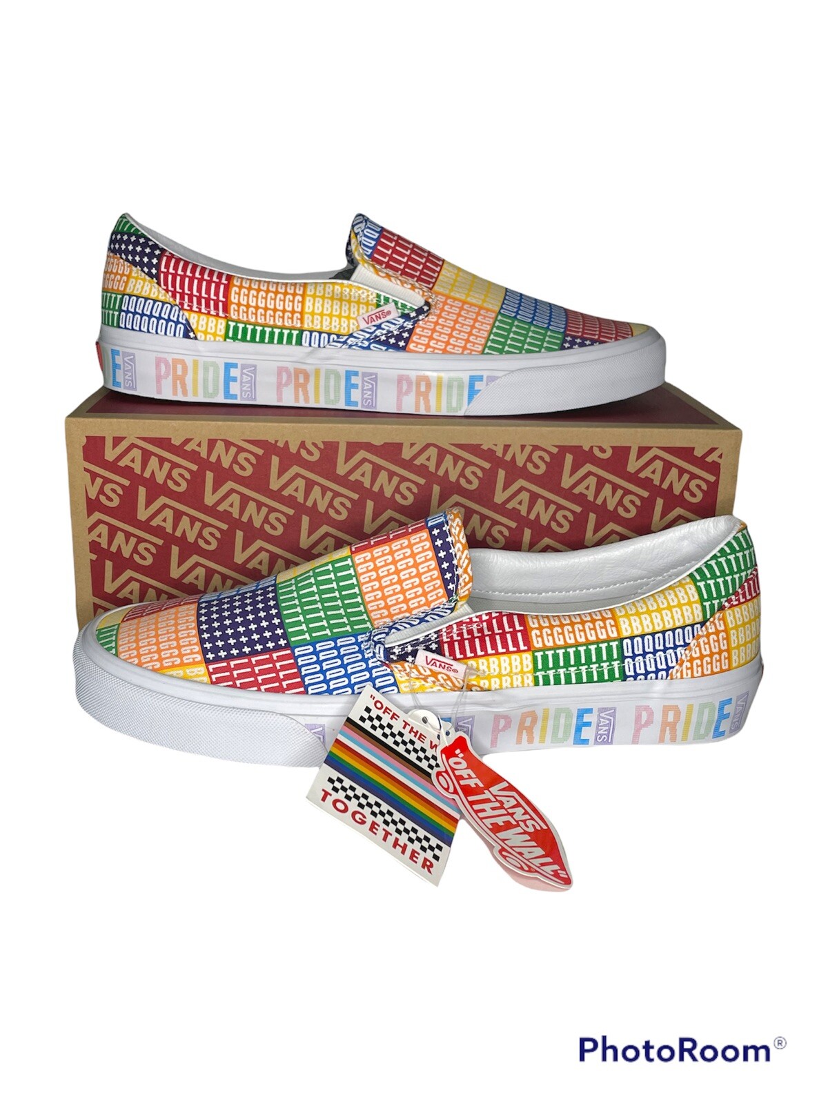 low top rainbow vans