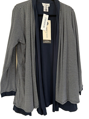 Neon Buddha jacket, new with tags, size large, navy and white reverses to navy
