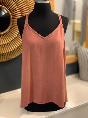 Clean & Classic Women's Cross Cross Back Tank, Size Medium , NWT 