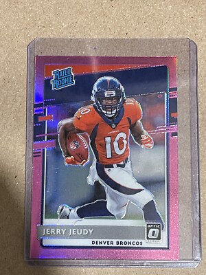 Jerry Jeudy 2020 Donruss Optic Pink Prizm Rated Rookie SP RC #157 | Broncos
