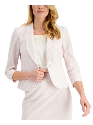 

KASPER Женский блейзер цвета слоновой кости с рукавом 3/4, воротником-шалью и пуговицами, куртка Petites, Цвет слоновой кости, 10826757