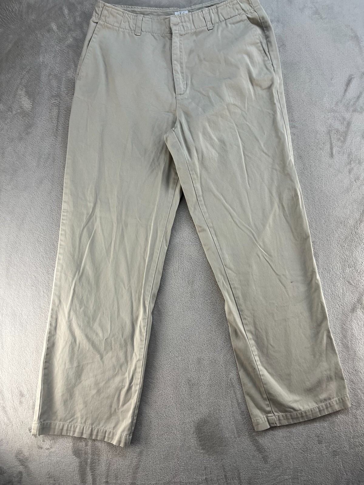 Calvin Klein Jeans Pants Womens 12 Cream Beige Regular Straight Leg Casual