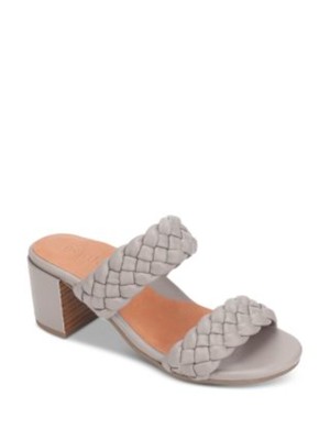 GENTLE SOULS KENNETH COLE Женские серые сандалии-слипоны Charlene на каблуке 7,5 М