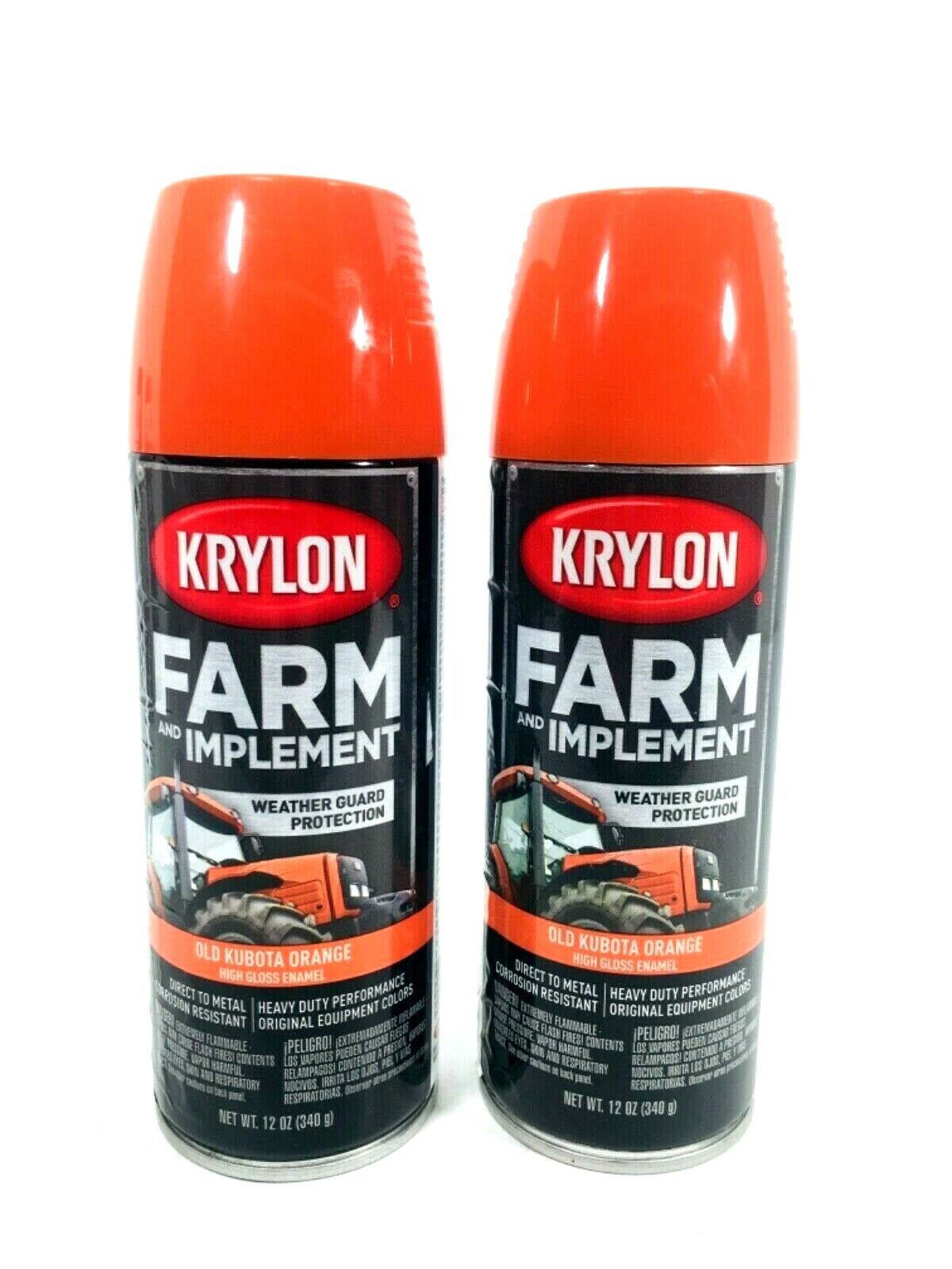 Krylon 1946 Old Kubota Orange Farm Implement Spray Paint 12 Oz Cans Lot