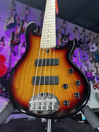 ベース Lakland Skyline Japan Series 5-String Lakland Skyline 55-02 Deluxe 5-string Bass Guitar - Spalted