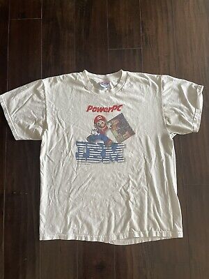 Men's Vintage 2000 Nintendo Super Mario IBM T Shirt Size Men's Vintage 2000 Nintendo Super Mario IBM T Shirt Size