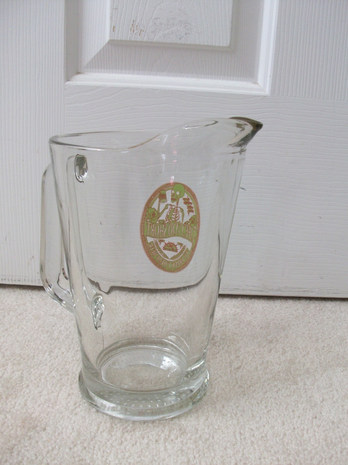 Heavy Beer Pitcher with SKELETON Logo~Life's Too Short to Drink Cheap Beer
