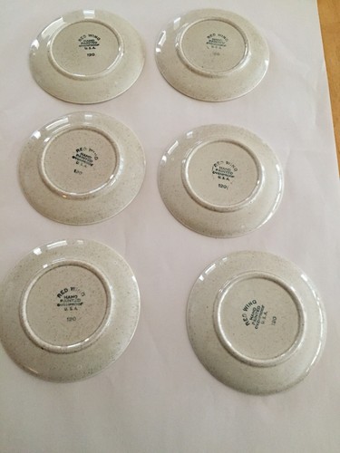 6 VINTAGE RED WING BOB WHITE HANDPAINTED OVENPROOF 6.5