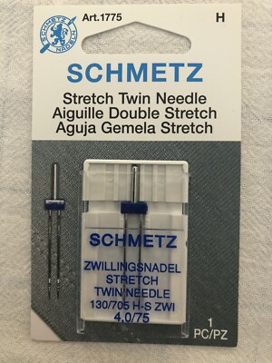 SCHMETZ Twin Stretch Machine Needle Size 4.0/75 1ct Art.1775