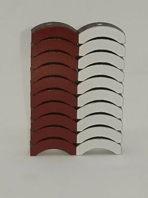 *AFX 10 PAIR *RED WHITE MAGNETS Magnatraction Chassis* 640+ Gauss*Free S & H 