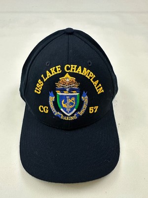New The Corps USS Lake Champlain CG 57 Logo Blue Baseball Cap Hat One Size