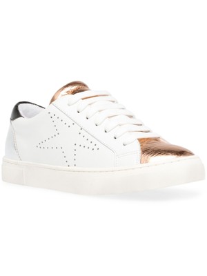 

STEVE MADDEN Женские белые кожаные кроссовки на платформе со шнуровкой и металликом 8,5 м, Белый, REZU01S1