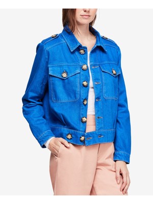 

FREE PEOPLE Женская синяя джинсовая куртка, Синий, OB902612