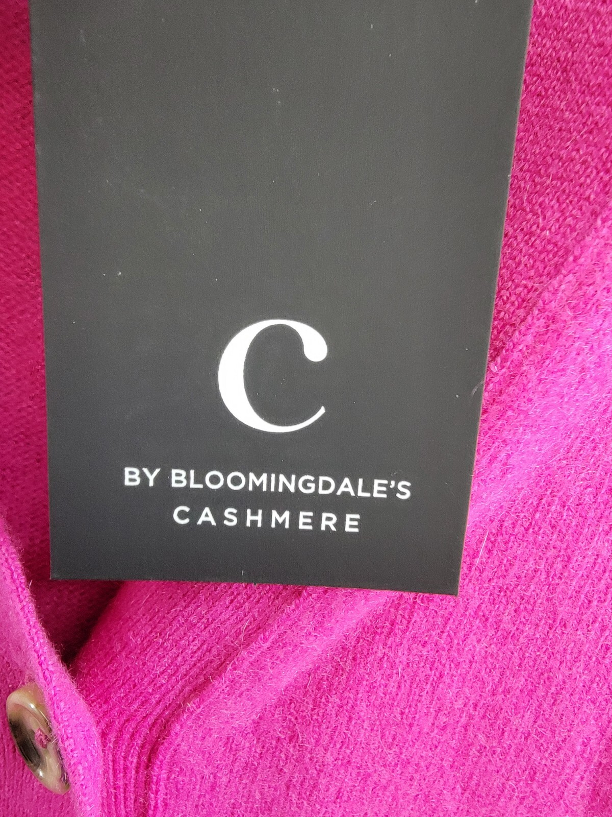 C by Bloomingdale's Cashmere Grandfather Cardigan Women's S Cherry Blossom L/S - Picture 15 of 16