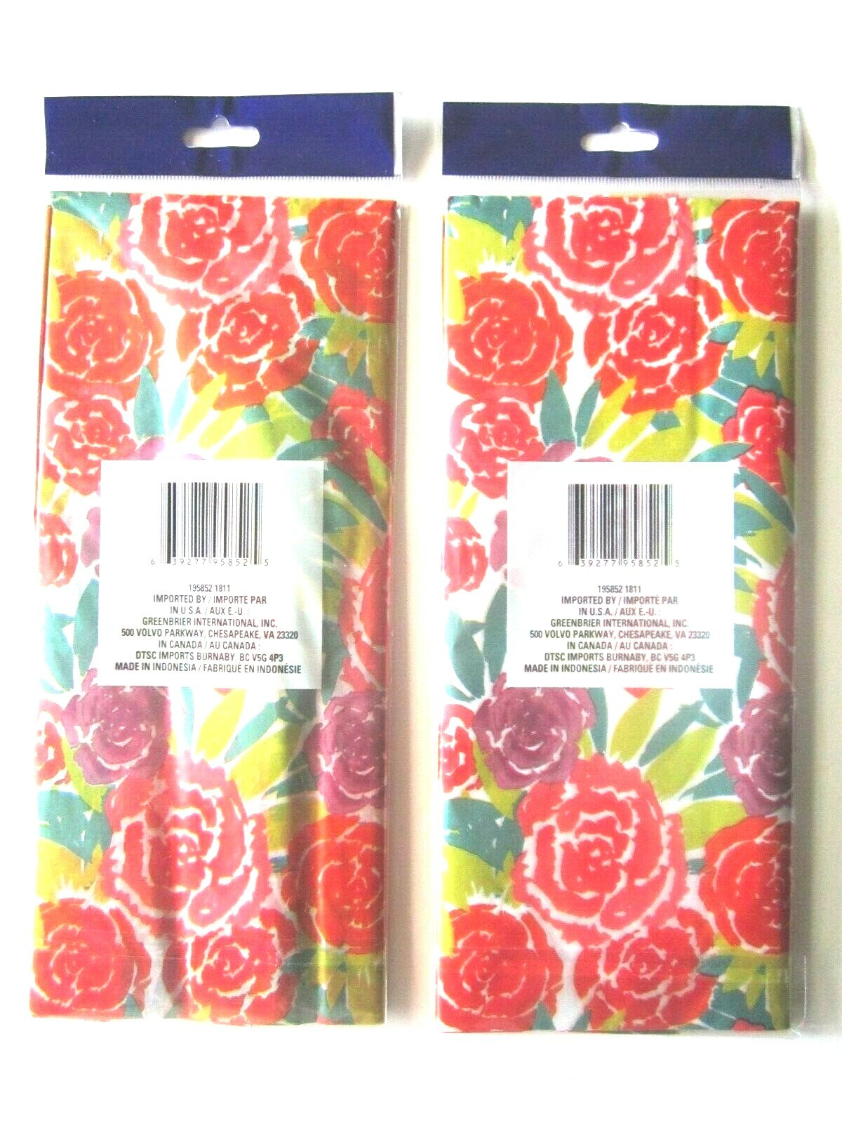 VOILA WATERCOLOR FLOWER DESIGN GIFT WRAP TISSUE 20