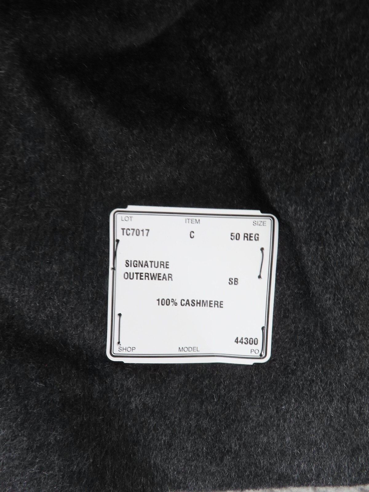 Pre-owned Jos. A. Bank Jos A Bank Over Coat Jacket Mens 50r Charcoal Gray 100% Cashmere