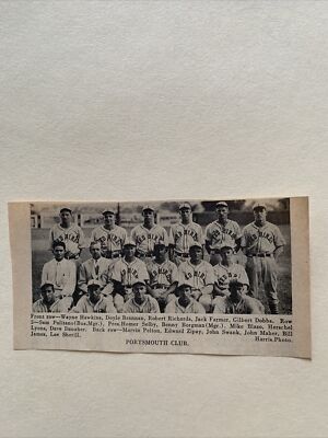 Portsmouth Red Birds Ohio Middle Atlantic Hersh Lyons 1937 Baseball Team Picture