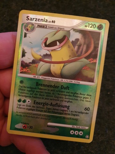 Holo Pokemon Sarzenia 44146 2008 Karte rare Erwachte Legenden reserve Stern