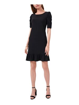 

MSK Womens Stretch Pouf Sleeve Scoop Neck выше колена Wear To Work Shift, Черный