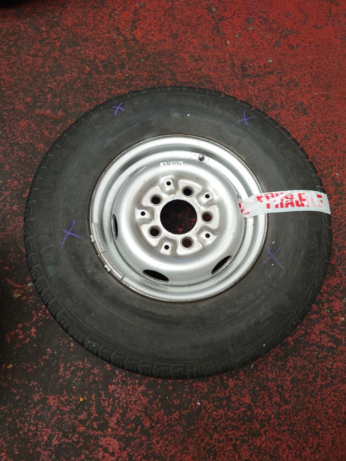 MERCEDES T1 WHEEL 307D W602 ALLOY WHEEL NO TYRE NOT ROAD WORTHY