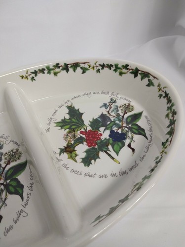 Portmeirion The Holly And The Ivy Divided Vegetable Dish Serving Relish Dish