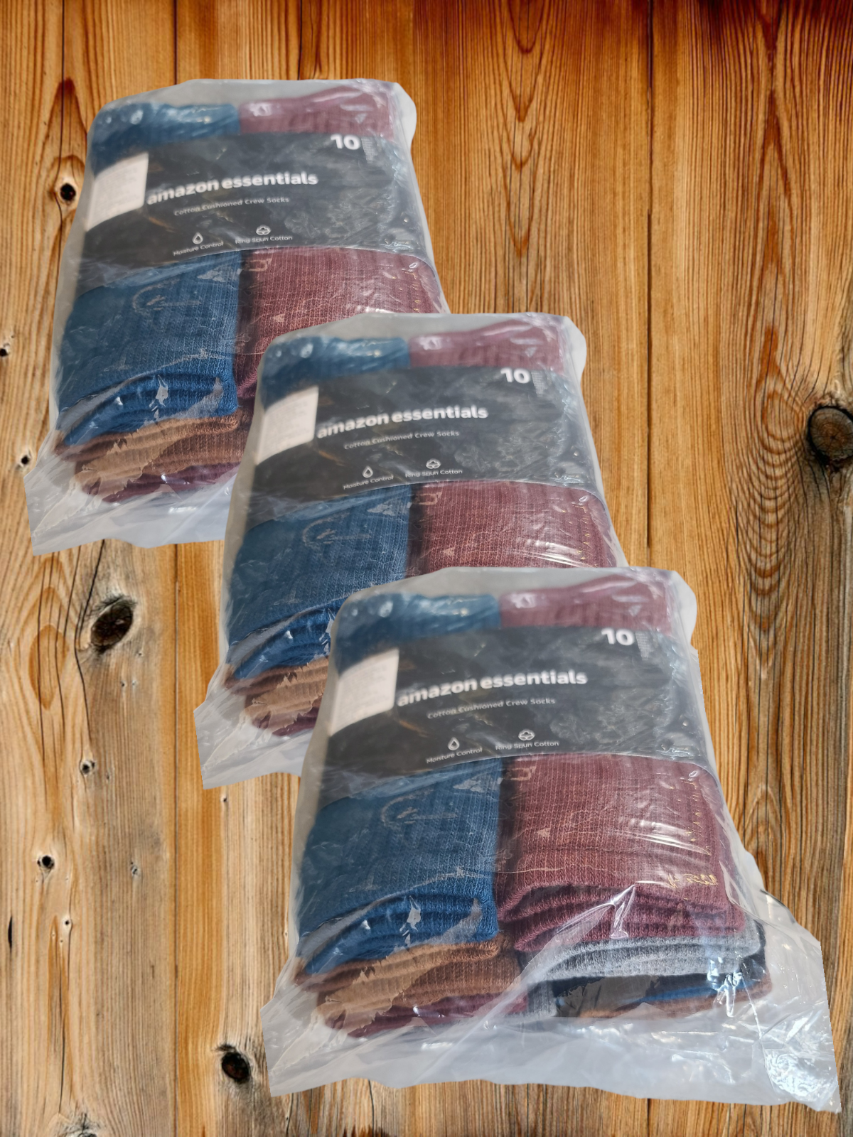 Lot of 3 Men's 10 Pairs Amazon Essentials Cotton Cushioned C