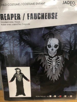 Déguisement/costume halloween  enfant faucheuse squelette  Jadeo - taille M