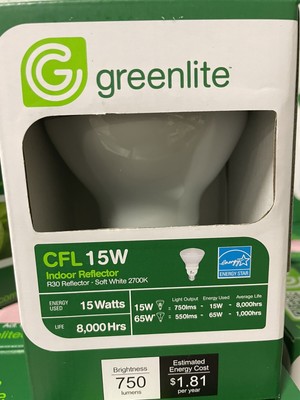 Greenlite Lighting 15W/ELR30R 15-Watt High Heat Reflector 2700K Soft White bulb