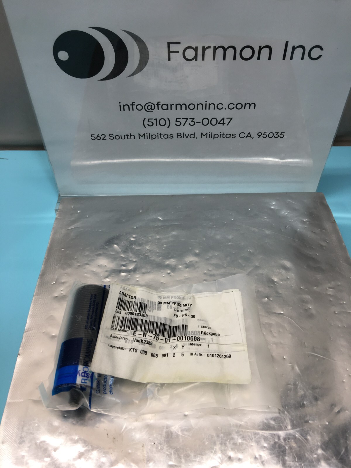 FLUOROWARE ES-PS-30, 30 MM PROXIMITY ADAPTER, 156410