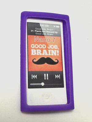 Purple Silicone Gel Cover Case for iPod Nano 7th & 8th Generation  