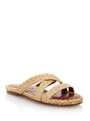 

CHARLES DAVID Женские сандалии без застежек Natural Beige Sands Open Toe Slip On Slide, Бежевый, 2C19S103