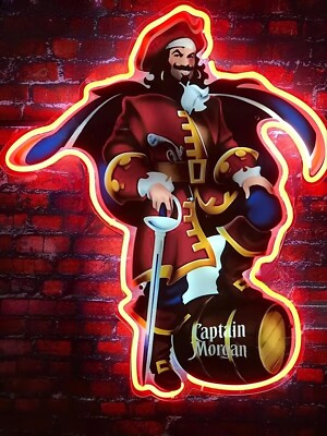 17'' Captain Morgan Original Spiced Rum Flex LED Neon Sign Light Party Gift Décor