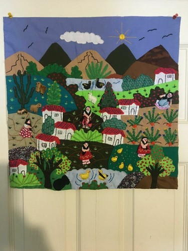 Wall Art Quilt Tapestry from Peru Folk Art