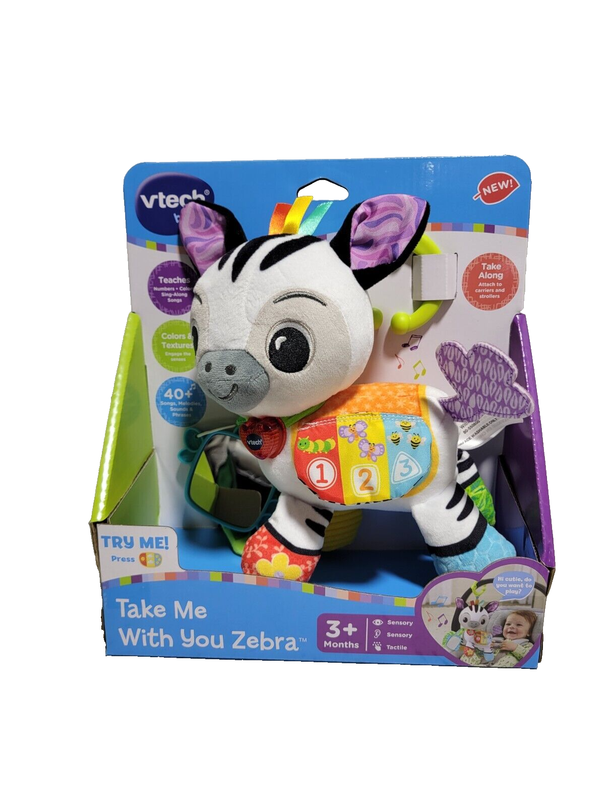 VTech Take Me With You Zebra - English Edition NEW. - Picture 1 of 4