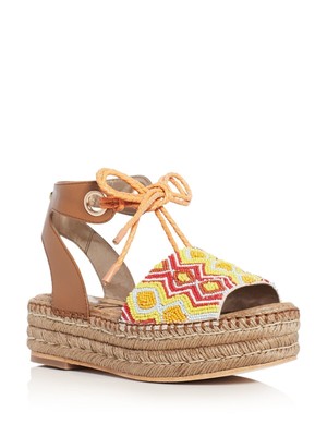 

Женские эспадрильи SAM EDELMAN Saddle Orange Brown Neera на платформе 7,5 м, Коричневый, F0245M1