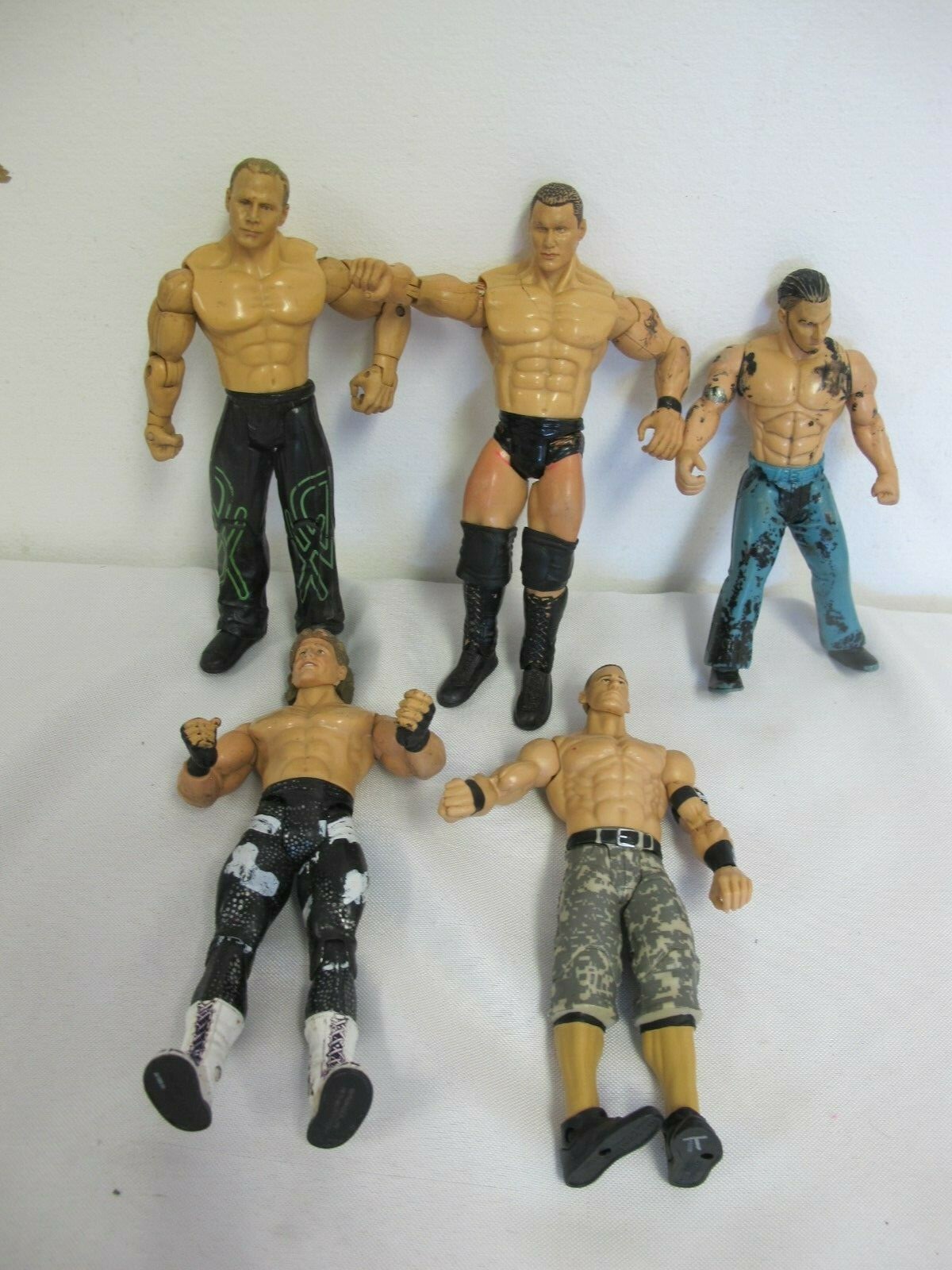 WWE WRESTLING ACTION FIGURES (5) JAKKS 2003- 2005- MATTEL
