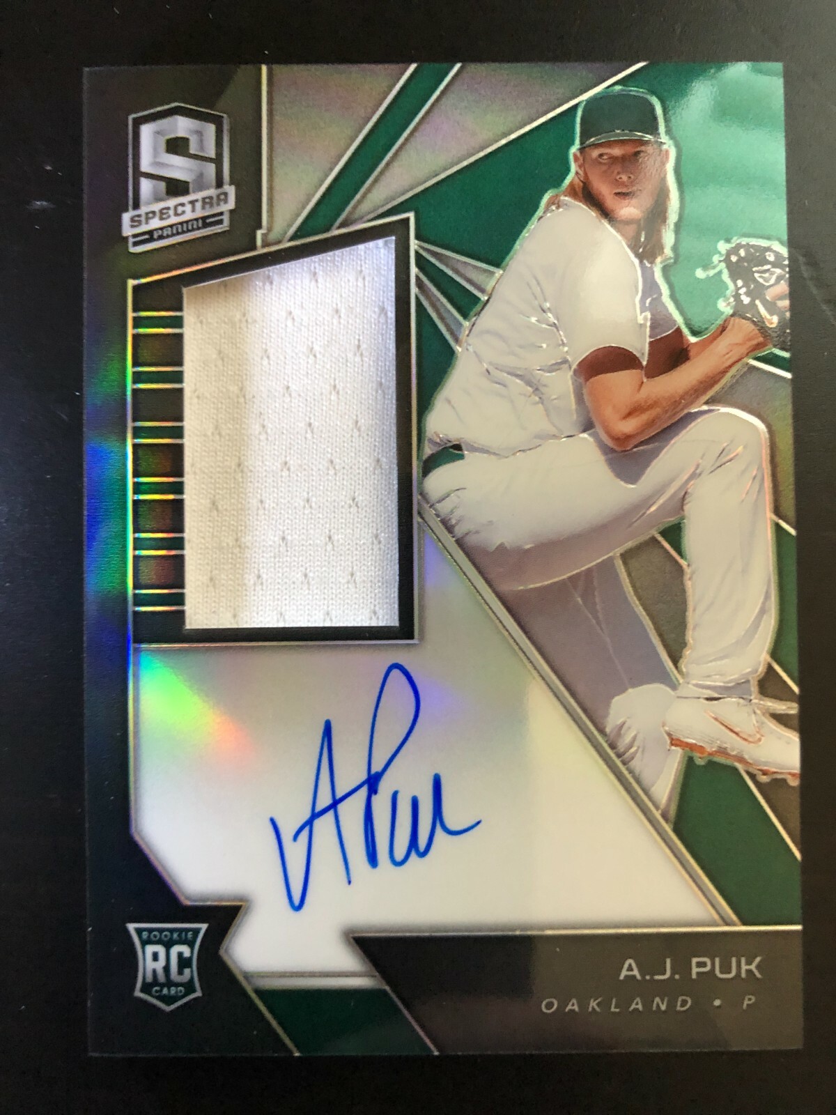 2020 Panini Chronicles Spectra A.J. Puk #154 RPA Jersey Auto