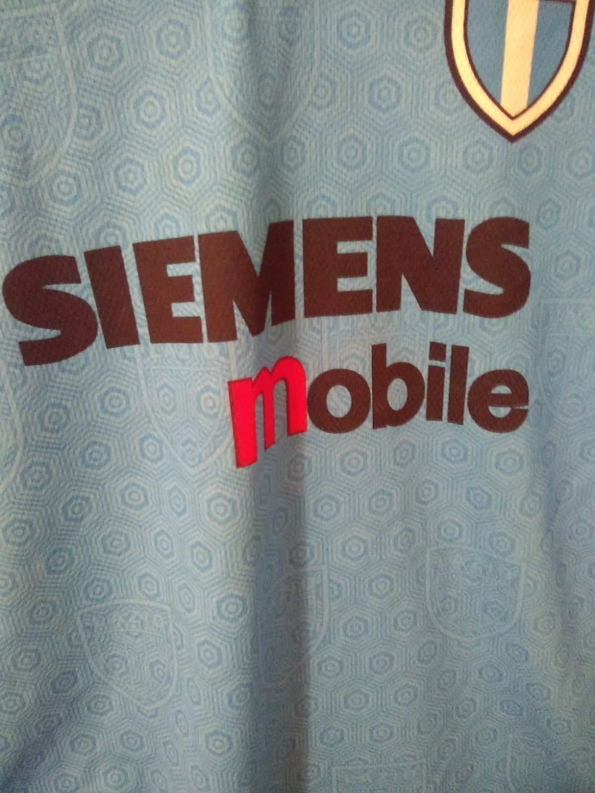 Claudio Lopez soccer football jersey Siemens Mobile XL blue