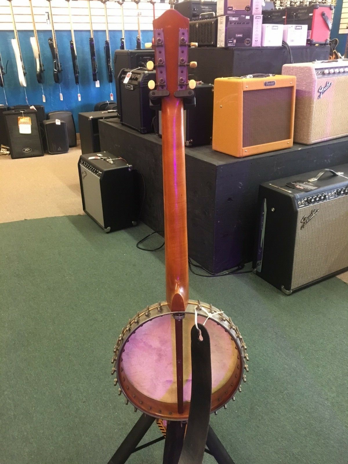 Vintage 6-String Ganjo Guitar / Banjo Open Back Made by Sterling? Banjitar