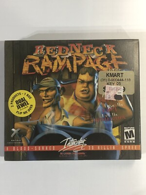 REDNECK RAMPAGE + RIDES AGAIN Dual Jewel CD ROM PC MS-DOS Game CIB Read Descrip