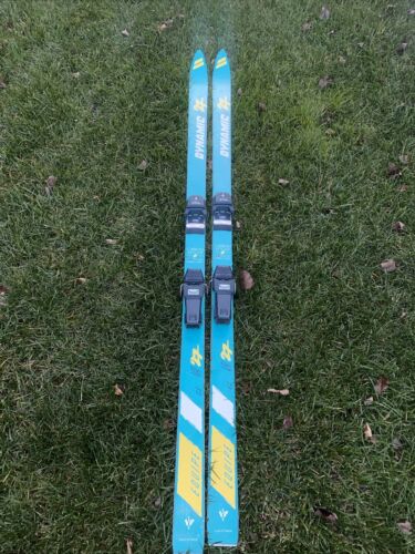 Vintage Dynamic VR 27 Race Skis Blue & Yellow Made In France Vintage Dynamic VR 27 Race Skis Blue & Yellow Made In France